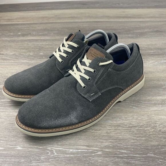 Nunn Bush Otto Plain Toe Knit Oxford Casual Shoes Men's Size 12 M Gray GUC - Picture 1 of 8